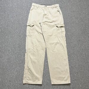 Wrangler Cargo Pants 32x34 Tan Khaki Cotton Twill Straight Leg Workwear 70LEWNK